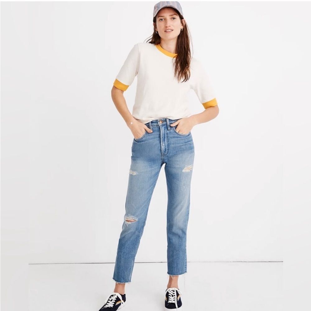 Rivet & Thread Madewell Perfect Vintage High rise Crop Jeans 29 Blue
